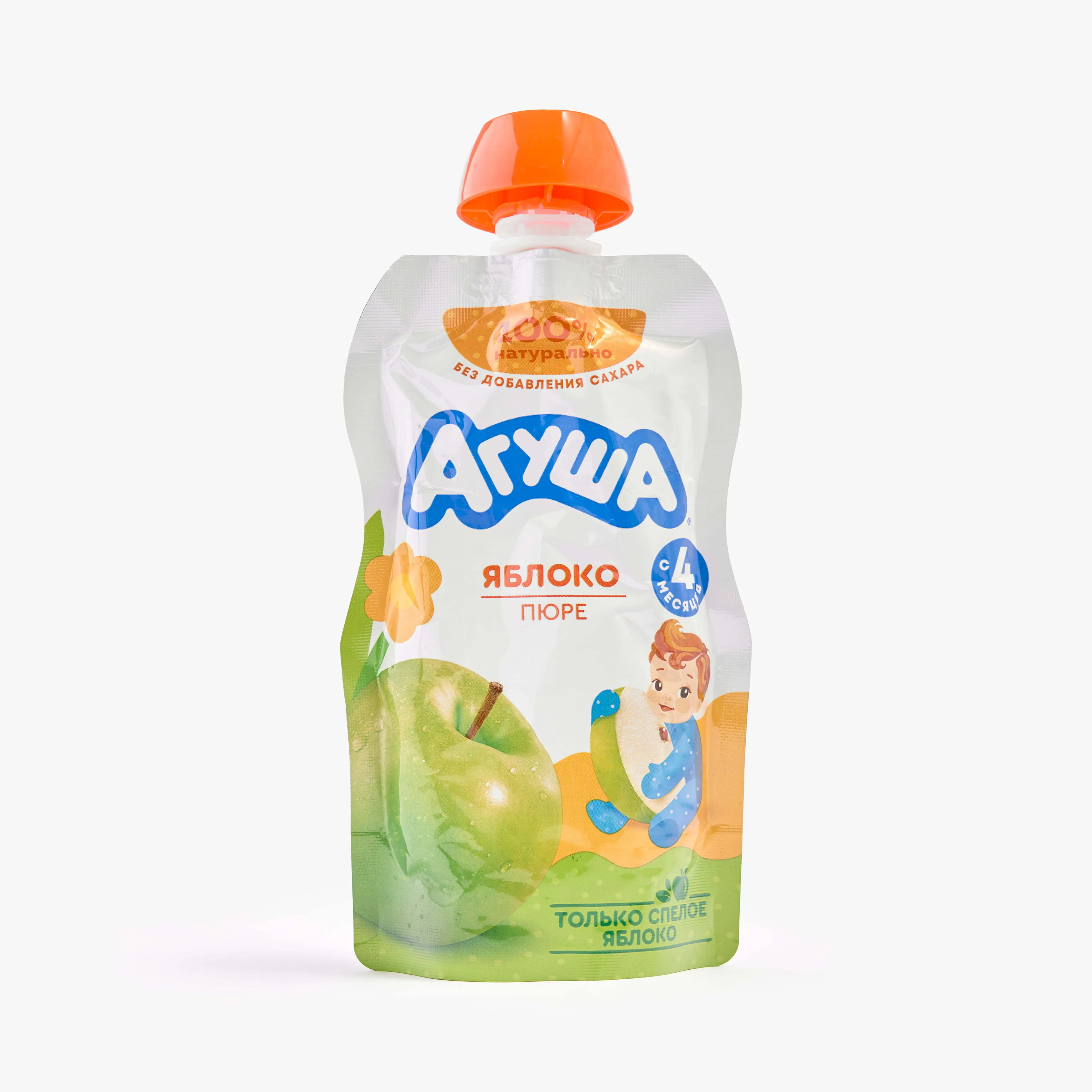 Пюре Агуша фруктовое яблоко, 90 г