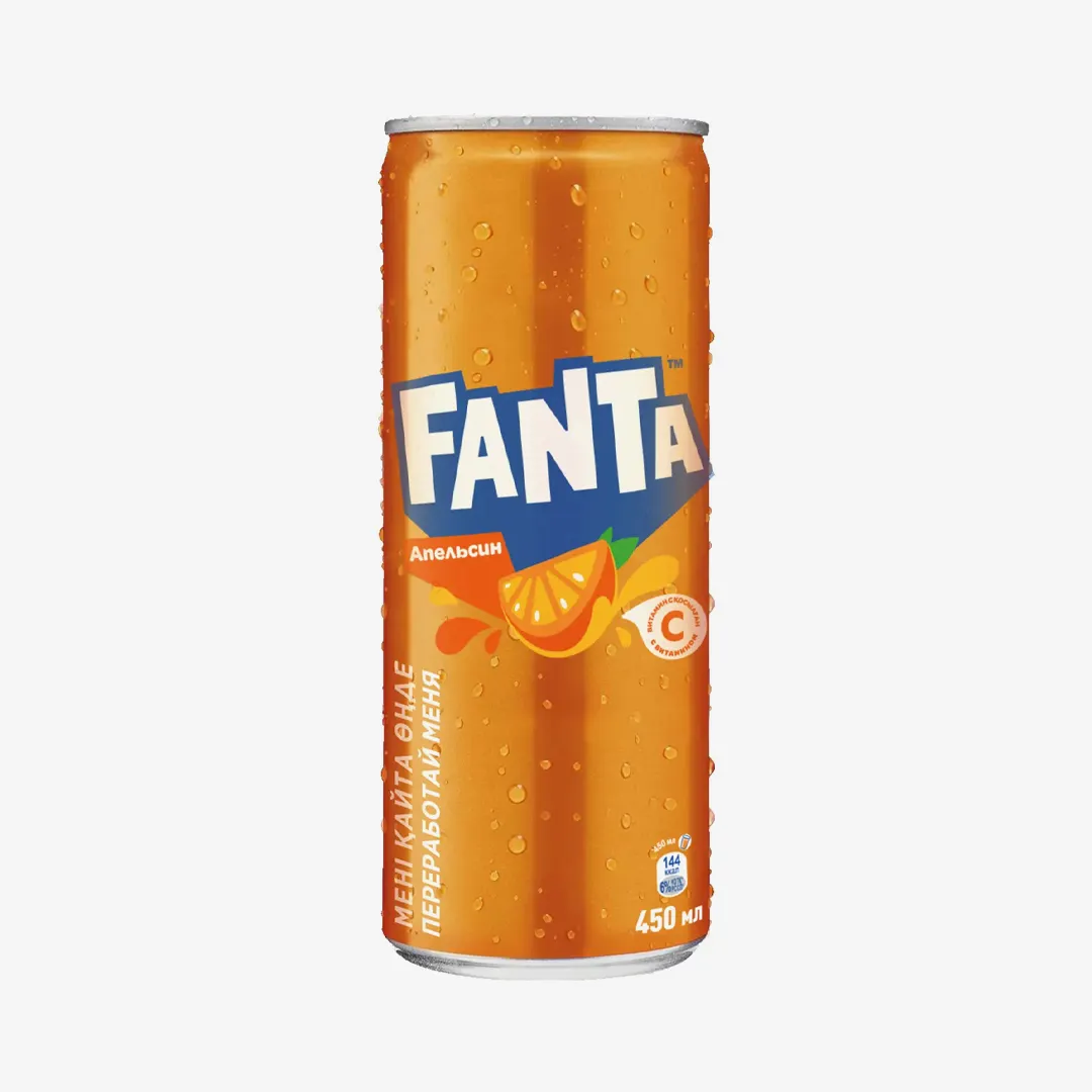 Лимонад Fanta апельсин ж/б, 450 мл