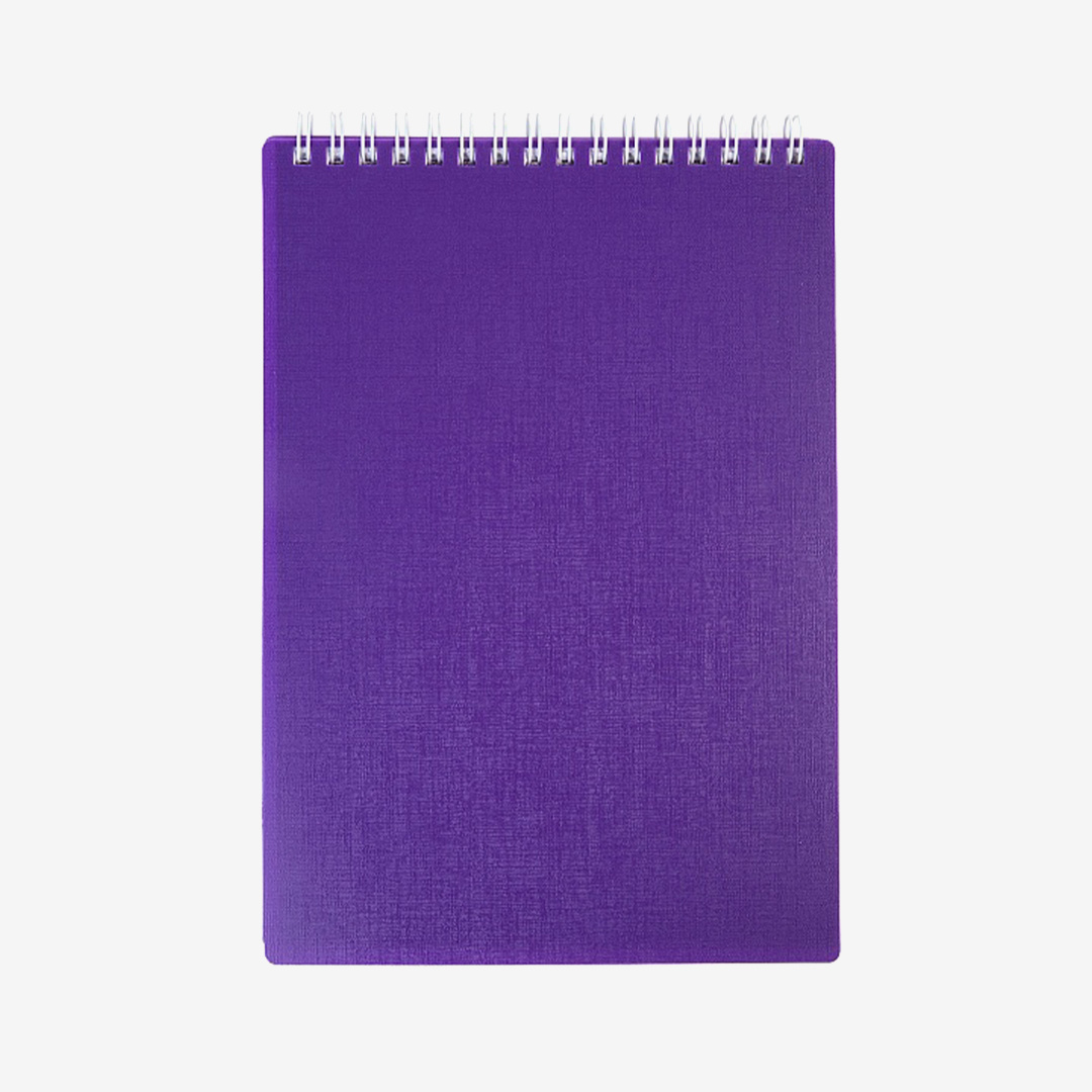 Блокнот Hatber Canvas — Фиолетовый, 80 л, А5, клетка, пластиковая обложка