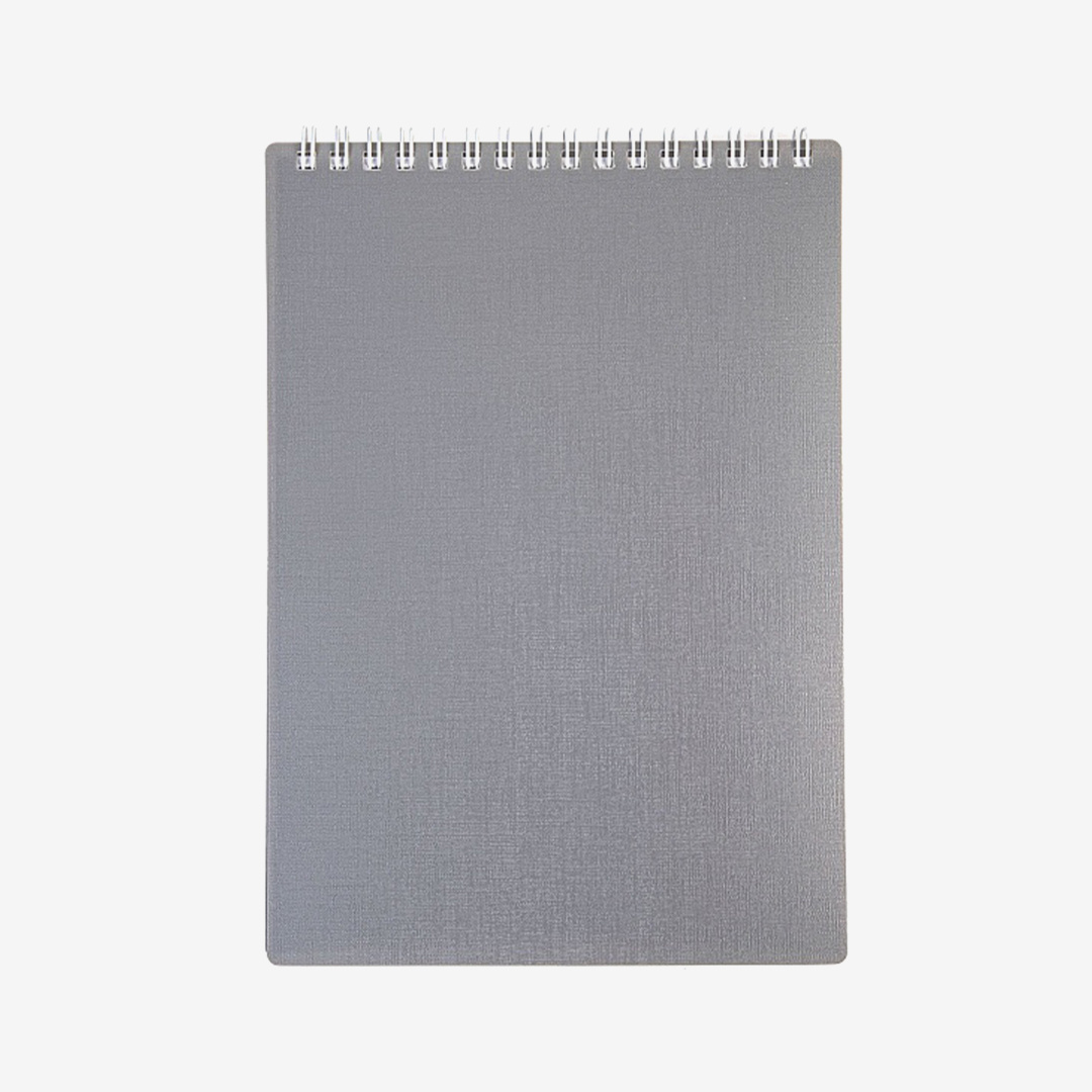 Блокнот Hatber Canvas — Серый, 80 л, А5, клетка, пластиковая обложка