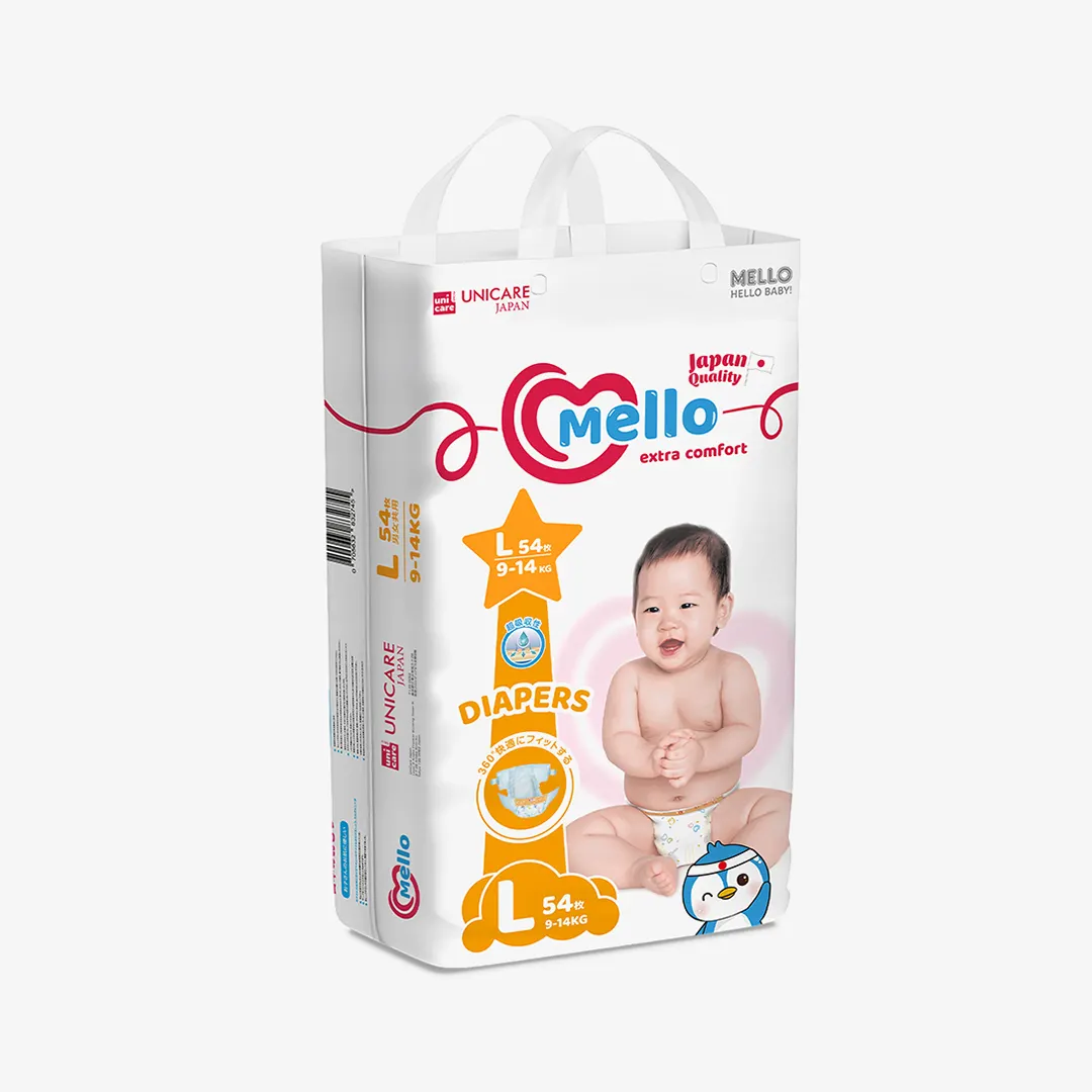 Подгузники Mello L (9–14 кг), 54 шт